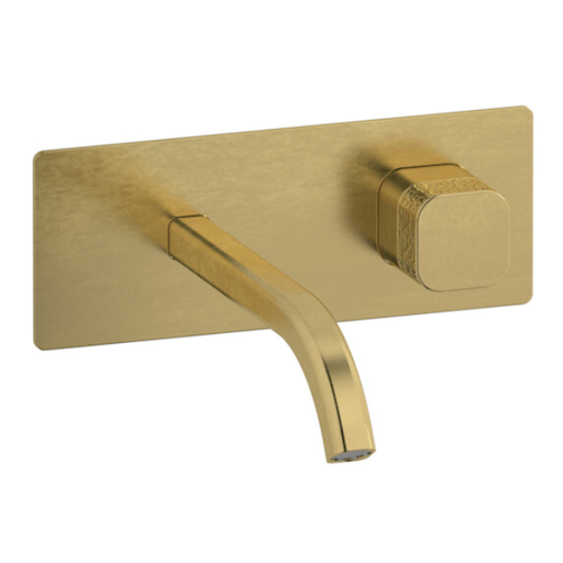 [EEO206ON_2] Grifería Empotrada de Lavamanos Elio Natural Brass