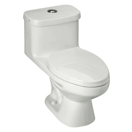 [E187-BL] Wc One Piece Elongado Descarga a Piso Ischia Single Flush Tapa a Eleccion