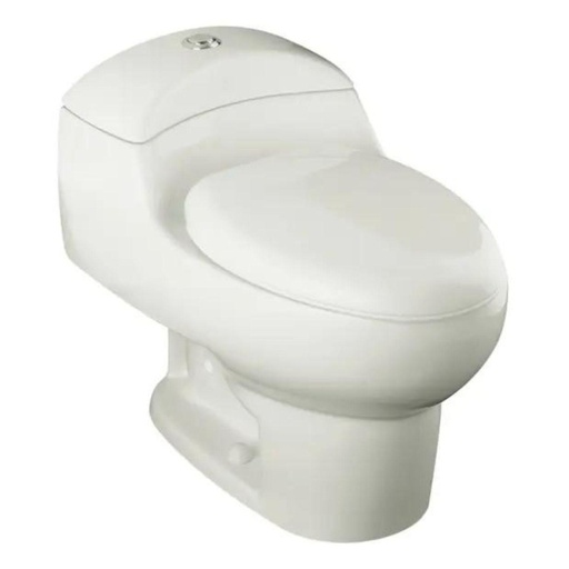 [E179-BL] Wc One Piece Elongado Descarga a Piso Monaco Dual Flush Tapa Soft Close