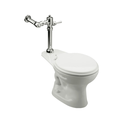 [E121-BL] WC Descarga  a Piso AGER HET Institucional Redondo incluye  Asiento E101.08-BL