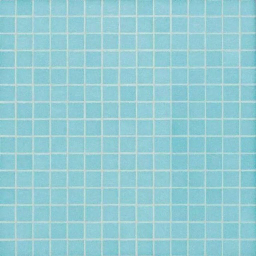 [C15] Mosaico De Vidrio En Malla Celeste C15 Brillante 31.5x31.5 cm
