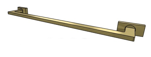 [A1818ADR] Toalleros Barra 30 cm Lea Dorado