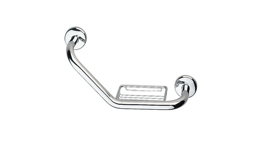 [A0492TCR] Barra de Seguridad con Jabonera Cromo