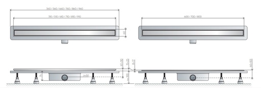 [953.931.8.BE] NanoFlow Desagüe 70Cm C/Tela 250X150 
