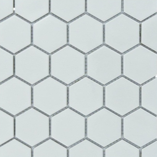 [8039416] Porcelanato En Malla Sixties White  Brillante  5x5 Cm