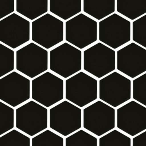 [8039406] Porcelanato En Malla Sixties Black Brillante 5x5 cm