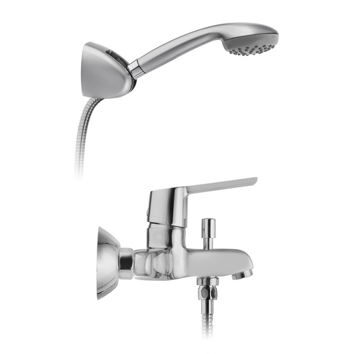 [5505YKVM] Grifería Tina Ducha Monomando Externo Aquanova Fly Cromo