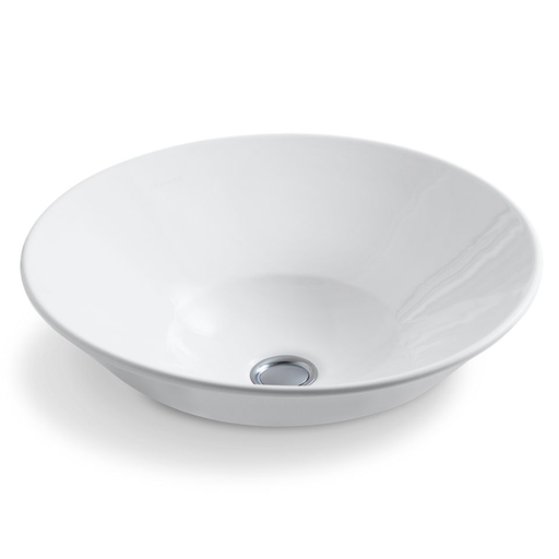 [2200BR-G-0] Lavamanos Semi Empotrado Conical Bell Redondo 41,3 cm Blanco