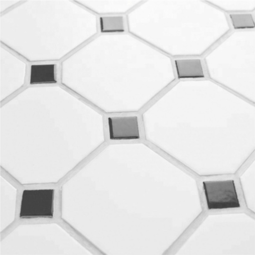 [176I16] Ceramica Caprice Octogono Blanco 17x17 cm