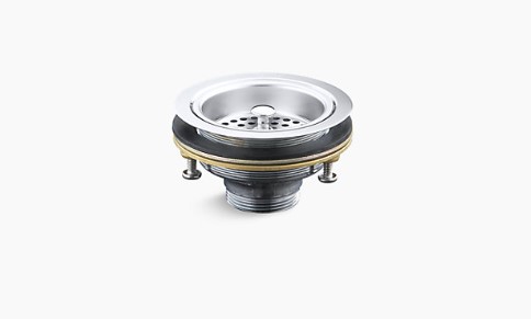 [8799-CP] Desagüe de Cocina con Cesta Coladora Cromado Pulido