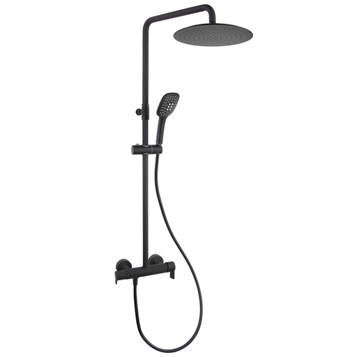 [937415RP300NM] Columna de Ducha telescópica Monomando Externo Blautherm Negro Mate