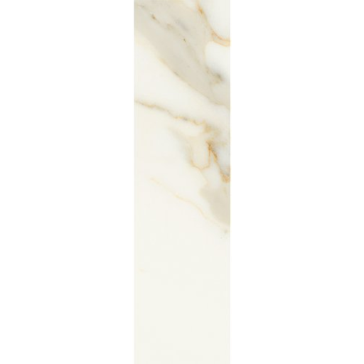 [J476] Porcelanato Miniature Scultorea Calacatta Oro Fino Mate Rectificado 6x24cm